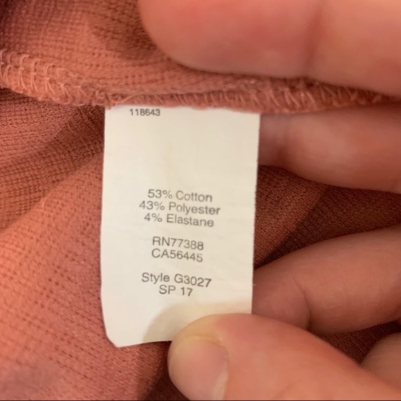 Madewell Dusty Pink Skylark Cold Shoulder Tee - Picture 4 of 4